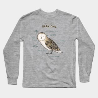 Anatomy of a Barn Owl Long Sleeve T-Shirt